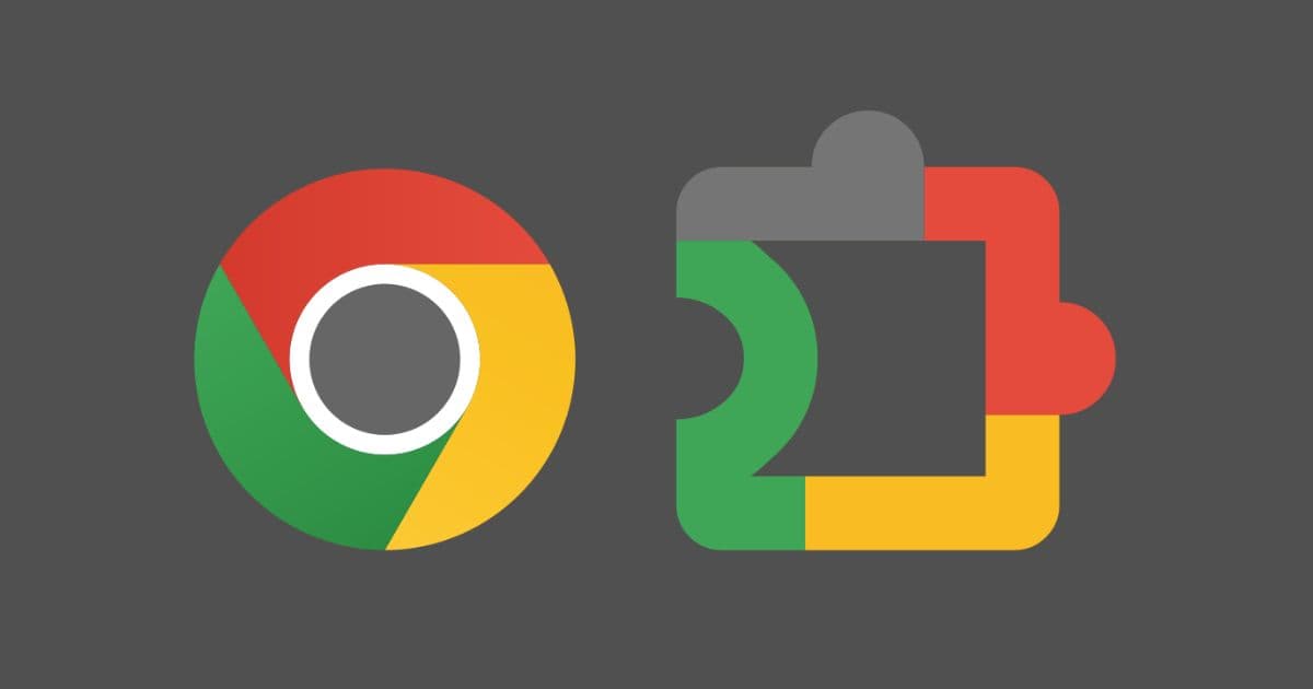 Chrome logo and puzzle piece icon representing browser extension development